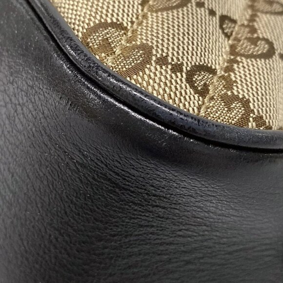 Auth GUCCI GG Marmont 447632 Beige Dark Brown Black Jacquard Leather - Picture 4 of 16